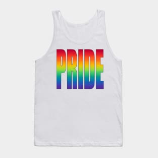 Pride Rainbow Text Tank Top